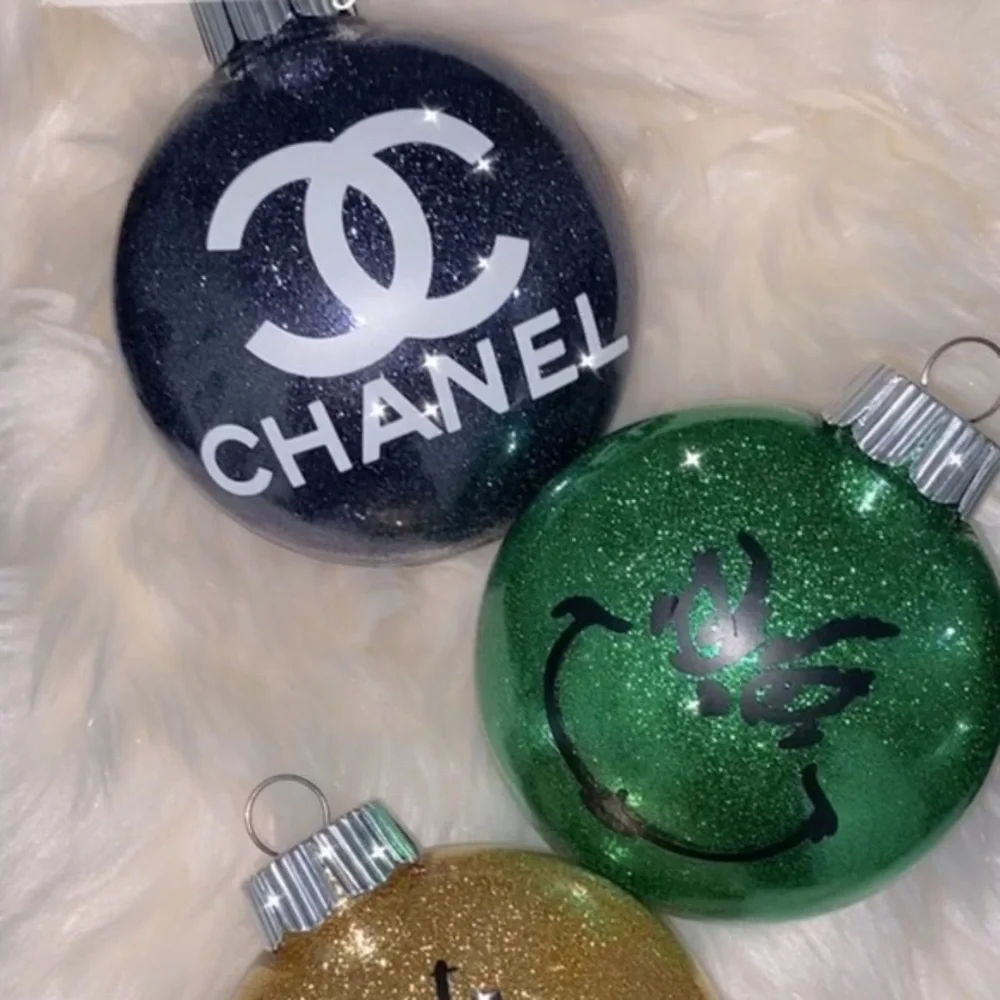 Elf Cam, Grinch, 4 inch Handmade Glitter‎ Hand Crafted Individual Ornaments